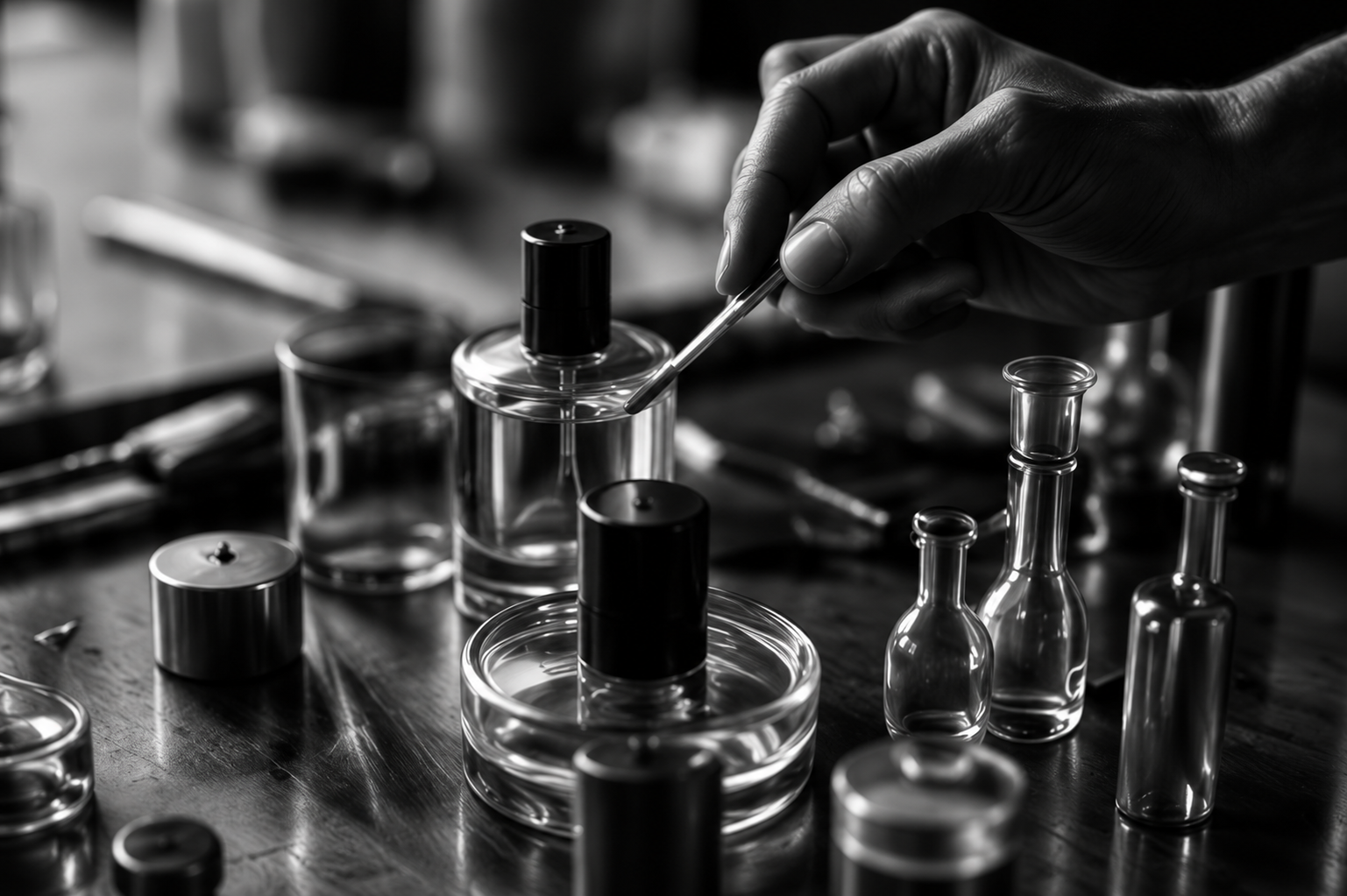 Le parfumeur au travail